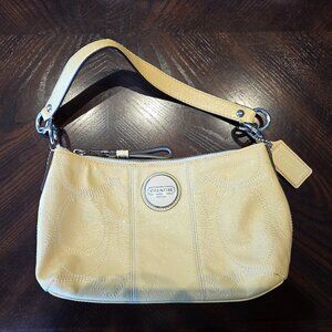 PRICE NEGOTIABLE Cream Coach Handbag (Minor Marks)